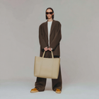 Leather shopping bag