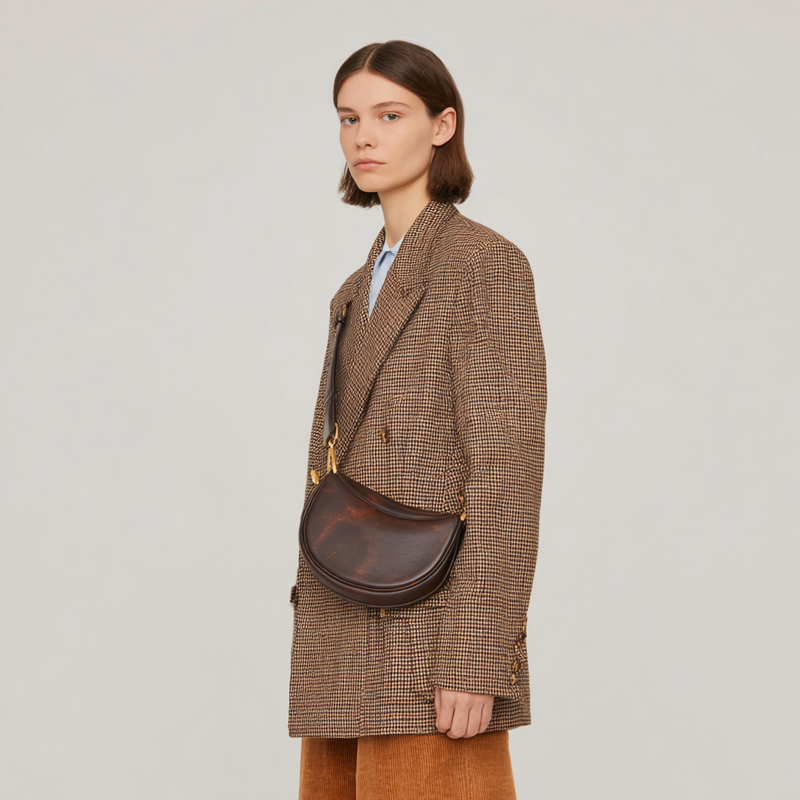 Double-breasted oversized blazer