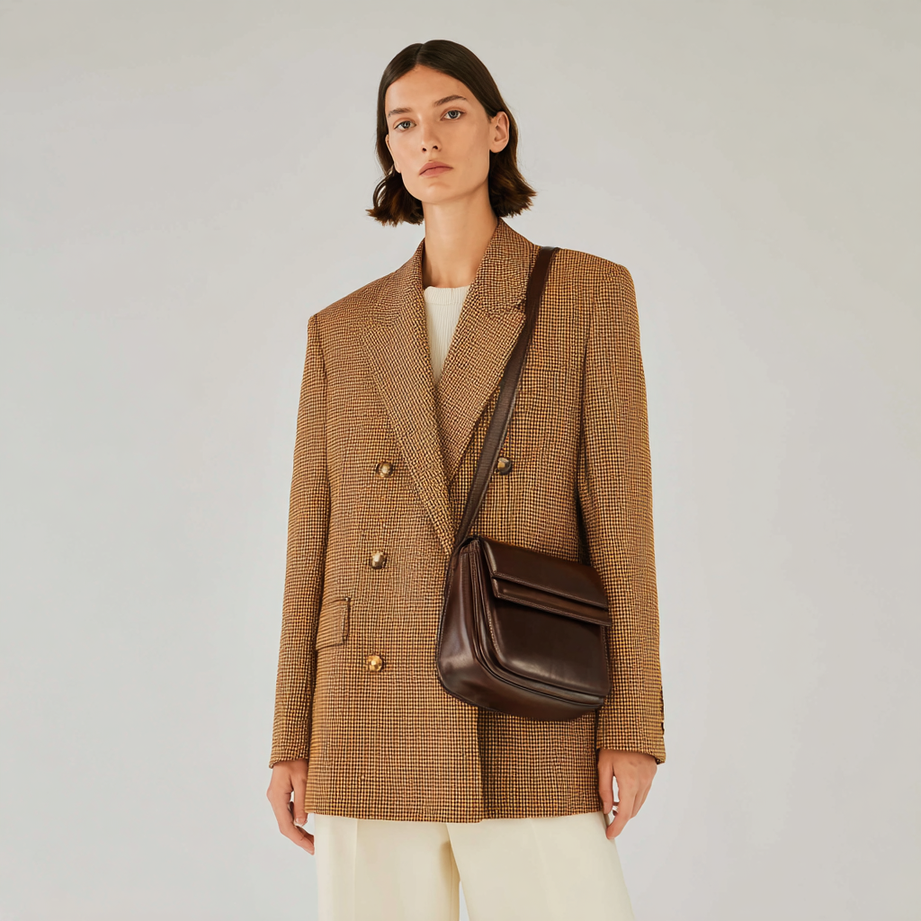 Double-breasted oversized blazer