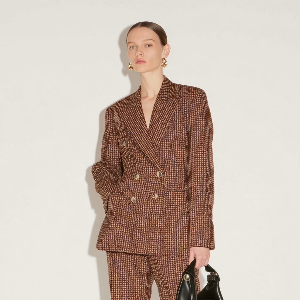 Double-breasted oversized blazer