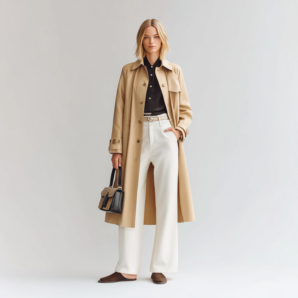 Wrapped trench coat