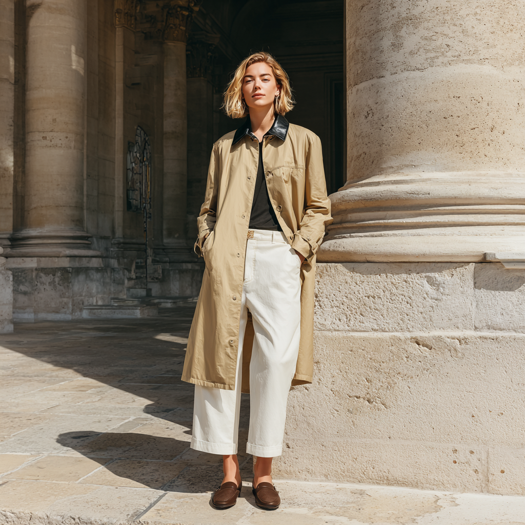 Wrapped trench coat