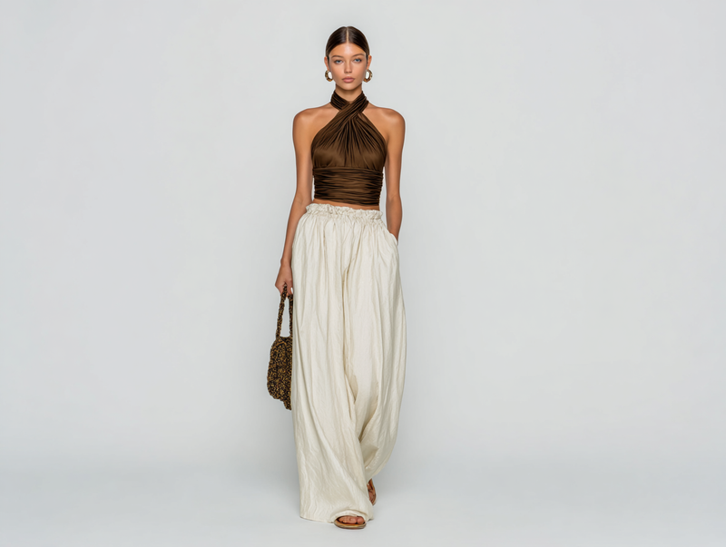 Brown Halter Top